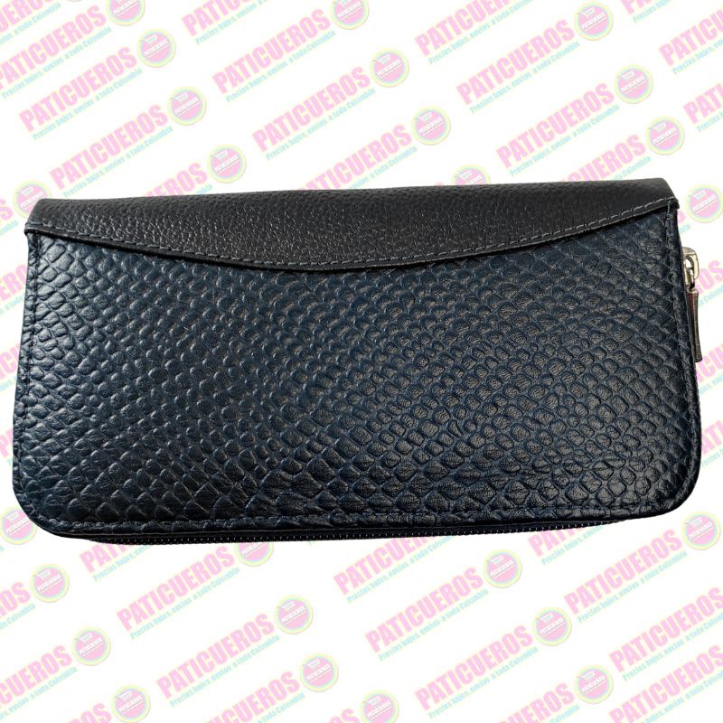 🚨 Producto En Liquidación / Billetera Cuero Bovino Colombiana Cremallera Cierre Mujer Dama Bolsillo Celular