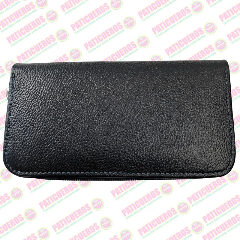 🚨 Producto En Liquidación / Billetera Cuero Bovino Colombiana Cremallera Cierre Mujer Dama Bolsillo Celular