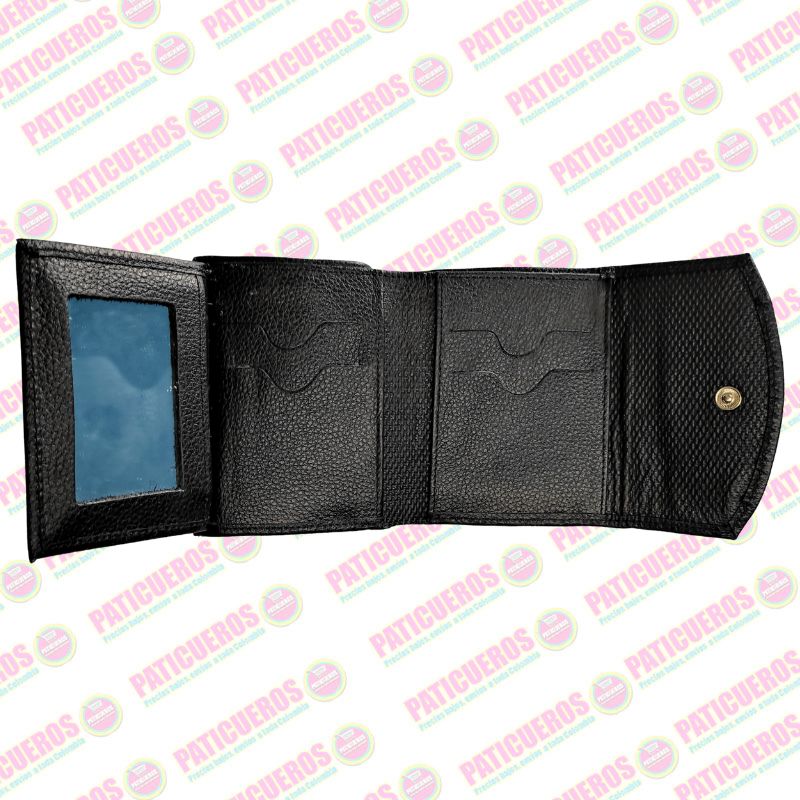 🚨 Producto En Liquidación / Billetera en cuero bovino pequeña – Elegante, práctica y con caja de regalo