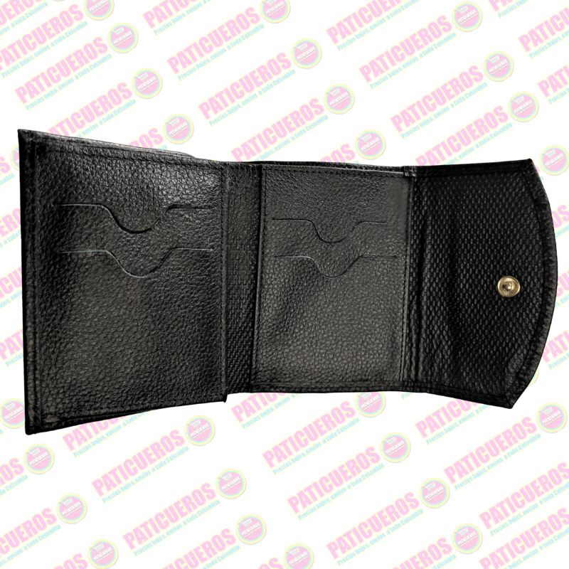 🚨 Producto En Liquidación / Billetera en cuero bovino pequeña – Elegante, práctica y con caja de regalo