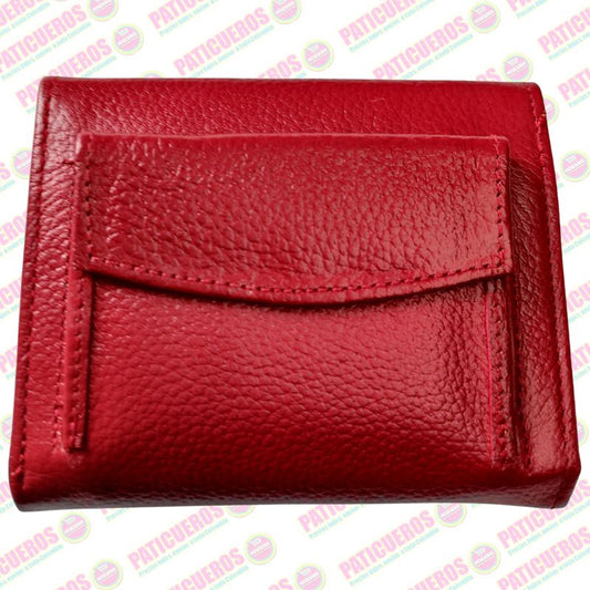 🚨 Producto En Liquidación / Billetera en cuero bovino pequeña – Elegante, práctica y con caja de regalo