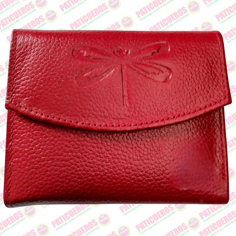 🚨 Producto En Liquidación / Billetera en cuero bovino pequeña – Elegante, práctica y con caja de regalo