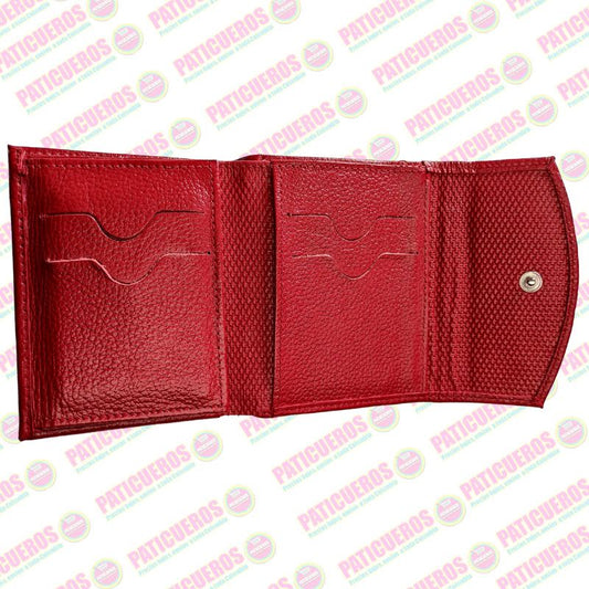 🚨 Producto En Liquidación / Billetera en cuero bovino pequeña – Elegante, práctica y con caja de regalo