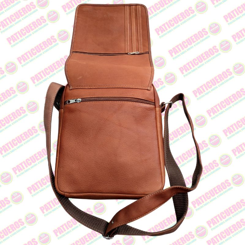 🎁 Envío Gratis / Bolso Carrier Manos Libres Bandolera Morral Cuero Bovino Tamaño Extra Grande Unisex