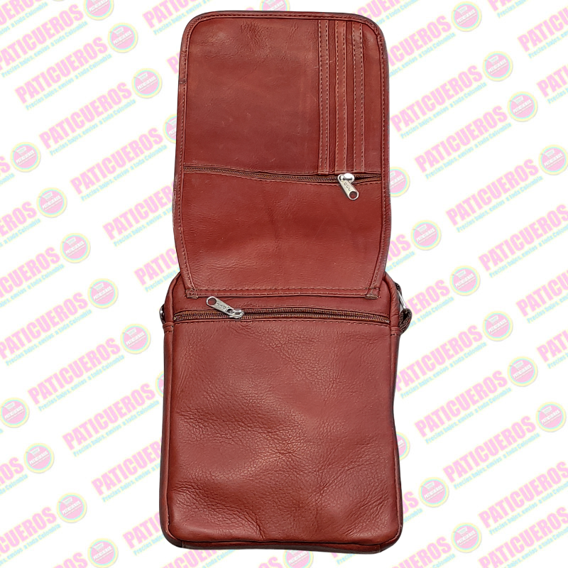 🎁 Envío Gratis / Bolso Grande Carriel Cuero Legitimo100% Maletín Manos Libres