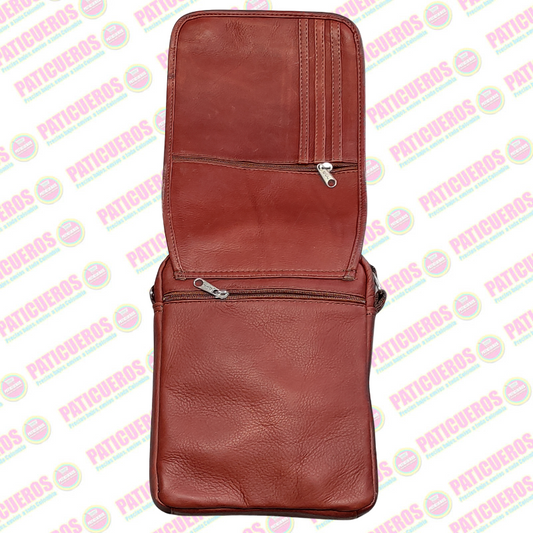 🎁 Envío Gratis / Bolso Grande Carriel Cuero Legitimo100% Maletín Manos Libres