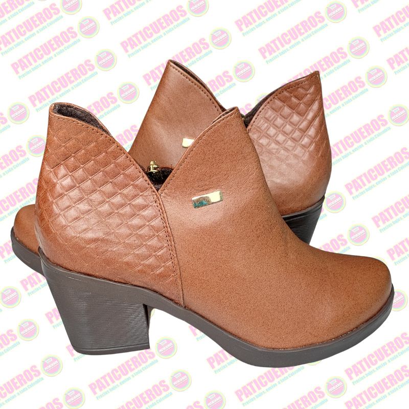 🚨 Producto En Liquidación / Botines En Cuero Para Dama Mujer Llegada Veloz A Toda Colombia