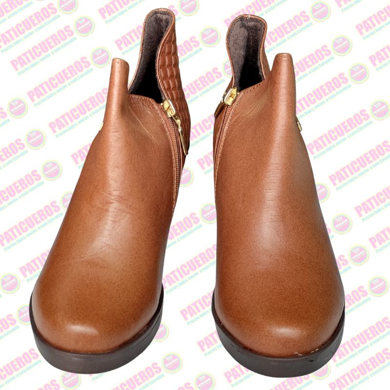 🚨 Producto En Liquidación / Botines En Cuero Para Dama Mujer Llegada Veloz A Toda Colombia