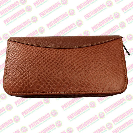 🚨 Producto En Liquidación / Billetera Cuero Bovino Colombiana Cremallera Cierre Mujer Dama Bolsillo Celular