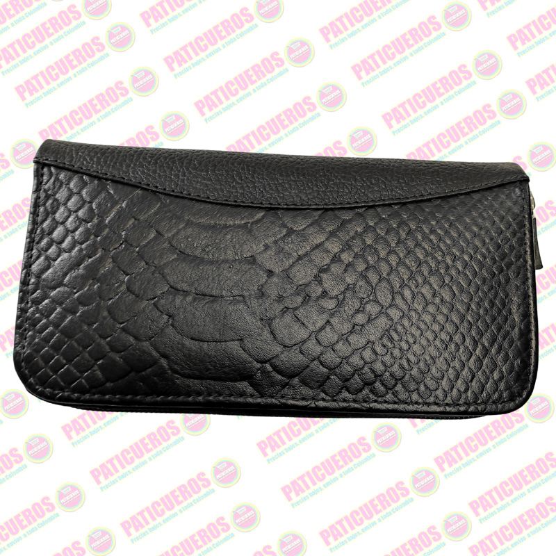 🚨 Producto En Liquidación / Billetera Cuero Bovino Colombiana Cremallera Cierre Mujer Dama Bolsillo Celular