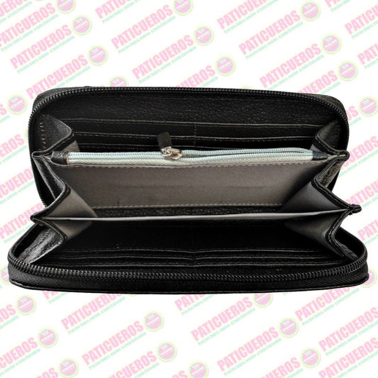 🚨 Producto En Liquidación / Billetera Cuero Bovino Colombiana Cremallera Cierre Mujer Dama Bolsillo Celular