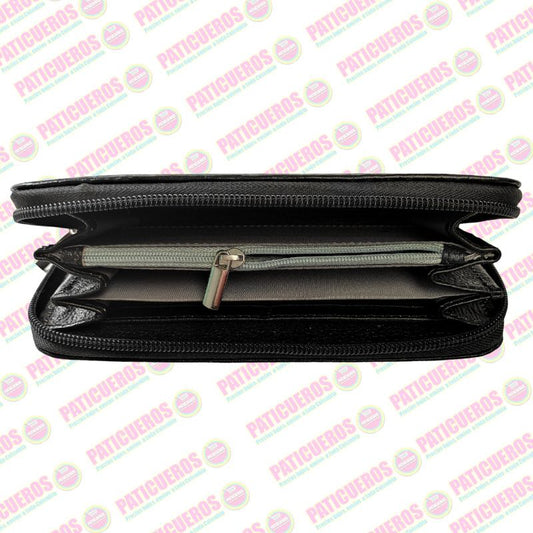 🚨 Producto En Liquidación / Billetera Cuero Bovino Colombiana Cremallera Cierre Mujer Dama Bolsillo Celular