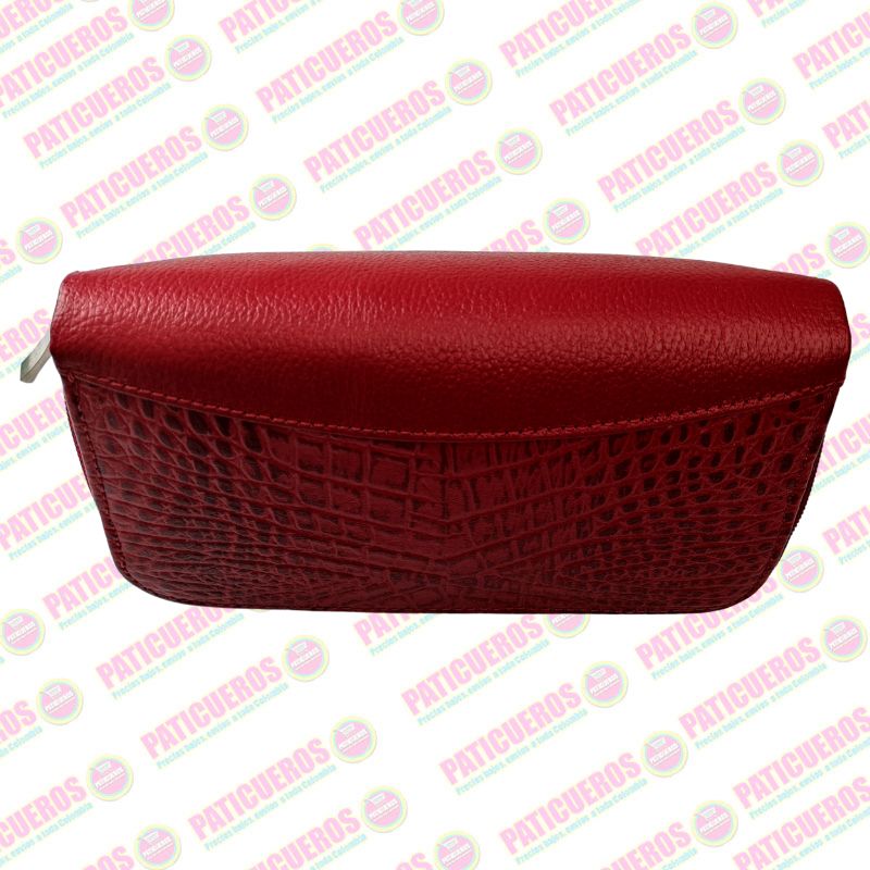 🚨 Producto En Liquidación / Billetera Cuero Bovino Colombiana Cremallera Cierre Mujer Dama Bolsillo Celular