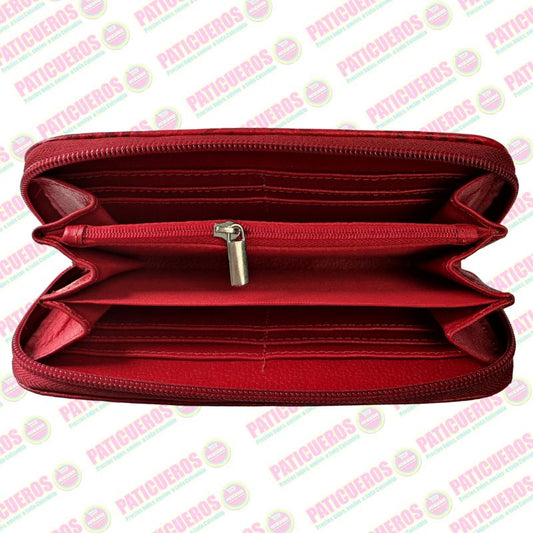 🚨 Producto En Liquidación / Billetera Cuero Bovino Colombiana Cremallera Cierre Mujer Dama Bolsillo Celular