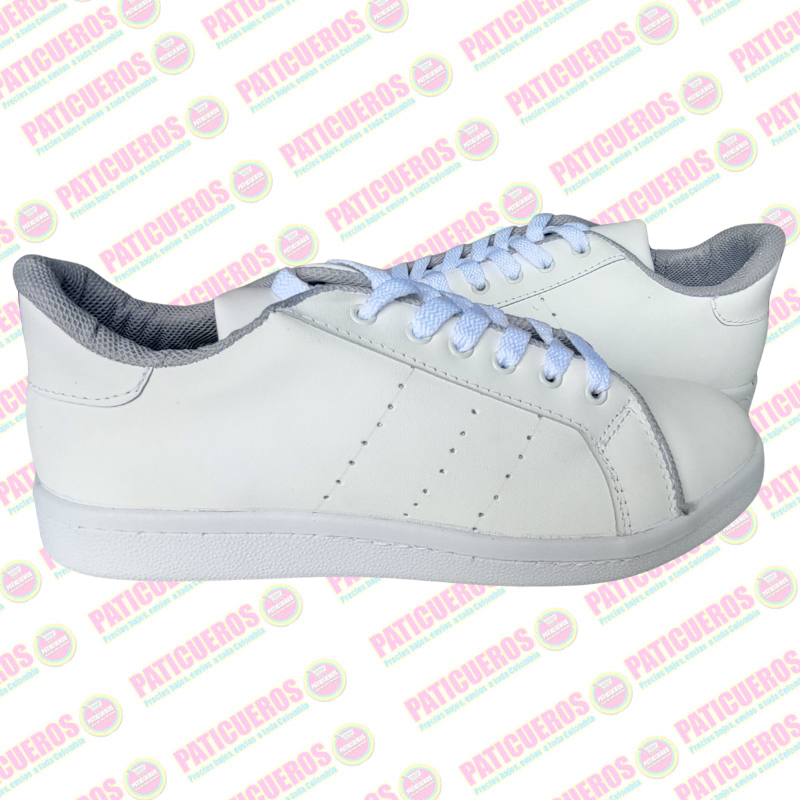 🚨 Producto En Liquidación / Tenis Zapatillas Colegial Cuero Blanco Envío 2 Días Toda Colombia Unisex