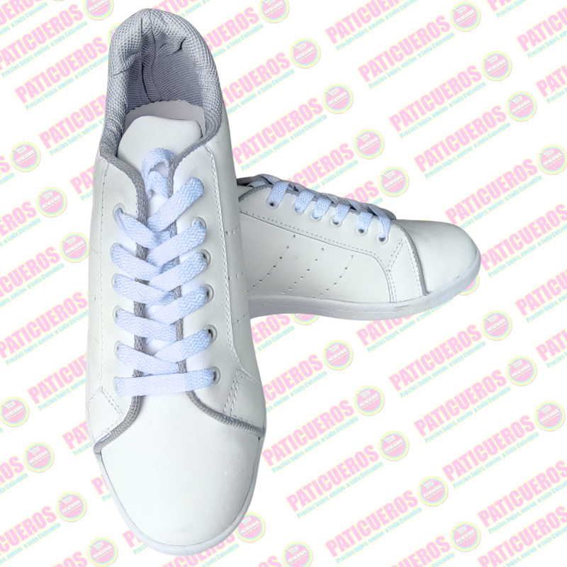 🚨 Producto En Liquidación / Tenis Zapatillas Colegial Cuero Blanco Envío 2 Días Toda Colombia Unisex