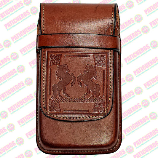 🚨 Producto En Liquidación / Estuche Cualquier Celular En Cuero Para Poner En El Cinturón