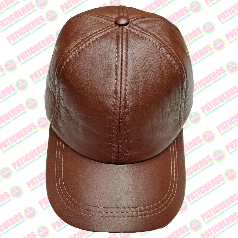 🎁 Envío Gratis / Gorra En Cuero Genuino 100% Cachucha Ajustable Unisex