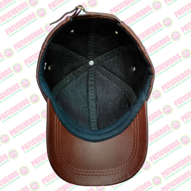 🎁 Envío Gratis / Gorra En Cuero Genuino 100% Cachucha Ajustable Unisex