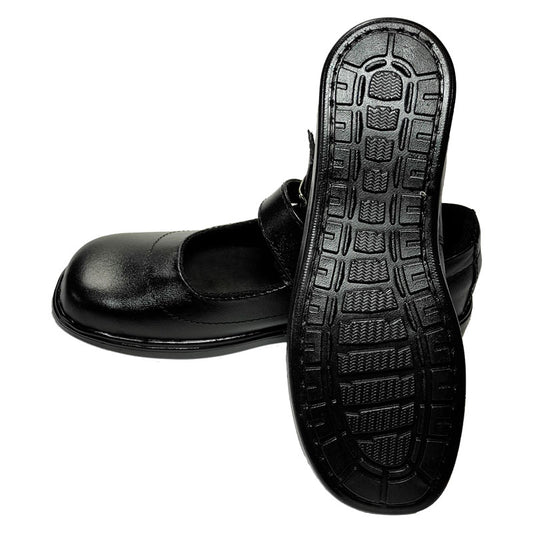 🚨 Producto En Liquidación / Zapatos En Cuero Negro Estilo Mafalda Para Mujer