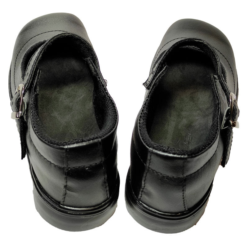 🚨 Producto En Liquidación / Zapatos En Cuero Negro Estilo Mafalda Para Mujer