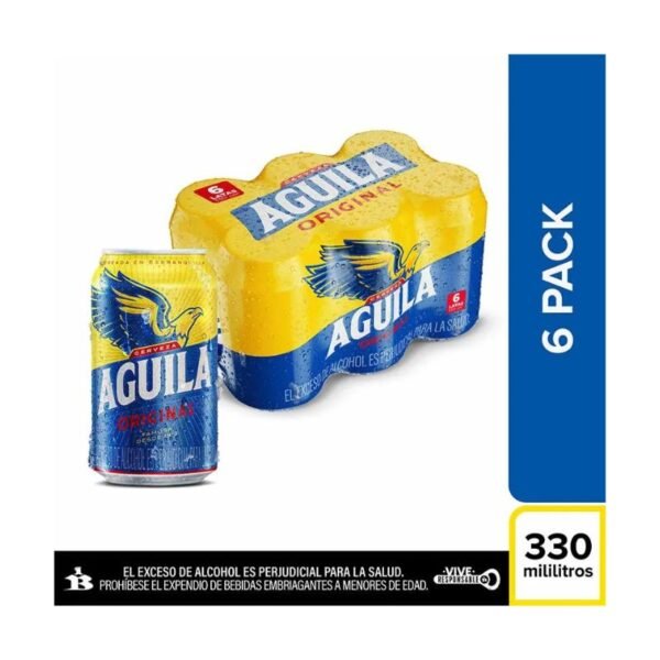 Cerveza Aguila en Lata 330 ml - Sixpack de 6 Unidades, Entrega Rápida en Usme, La Fiscala y Molinos