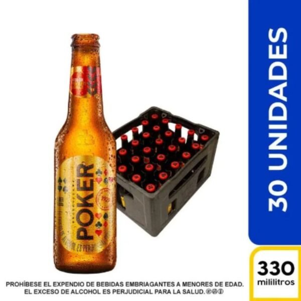 Cerveza Poker 330 ml - Canasta de 30 Unidades, Entrega Rápida en Usme, La Fiscala y Molinos