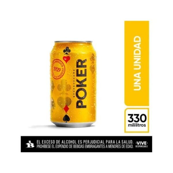 Cerveza Poker en Lata 330 ml - Unidad Individual, Entrega Rápida en Usme, La Fiscala y Molinos